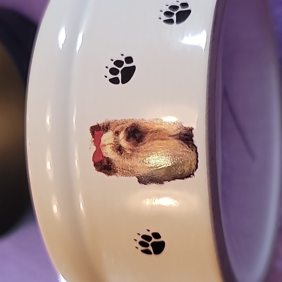 0774. BowWowMeow's Ceramic Decorative Bowl for Small Pet Dogs ~ So classy & Cute - Picture 1 of 7